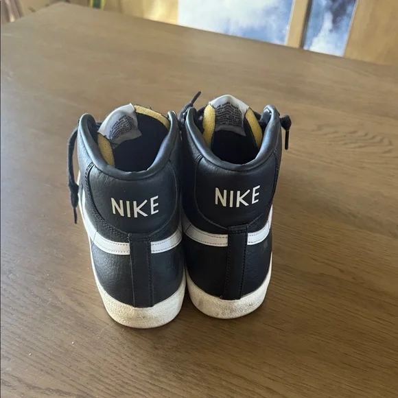 Nike Black and White Blazers High-Top Sneakers - Picture 3 of 5